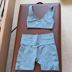 SET Active Light Blue Sports Bra and Shorts Set